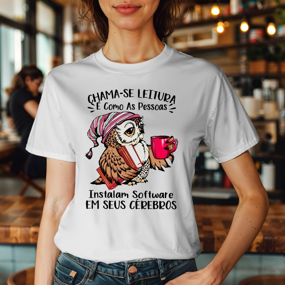 Chama Se Leitura E Como As Pessoas Shirt Unique Funny Owl Design T-Shirt Gift For Boyfriend
