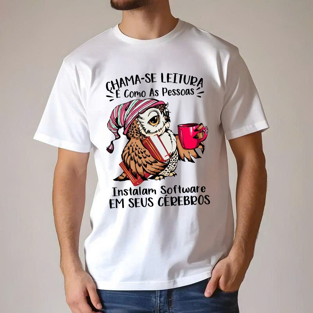 Chama Se Leitura E Como As Pessoas Shirt Unique Funny Owl Design T-Shirt Gift For Boyfriend