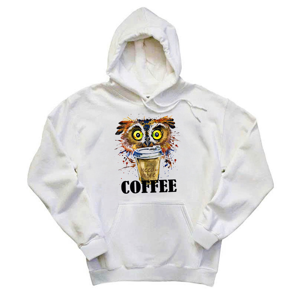 Owl I Need More Coffee Hoodie Funny Coffee Lover Shirt Owl Themed Christmas Gifts