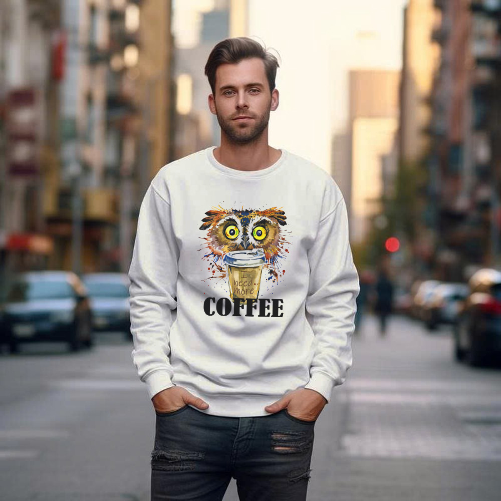 Owl I Need More Coffee Sweatshirt Funny Coffee Lover Shirt Owl Themed Christmas Gifts