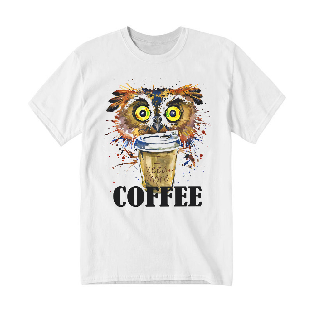 Owl I Need More Coffee T-Shirt Funny Coffee Lover Shirt Owl Themed Christmas Gifts
