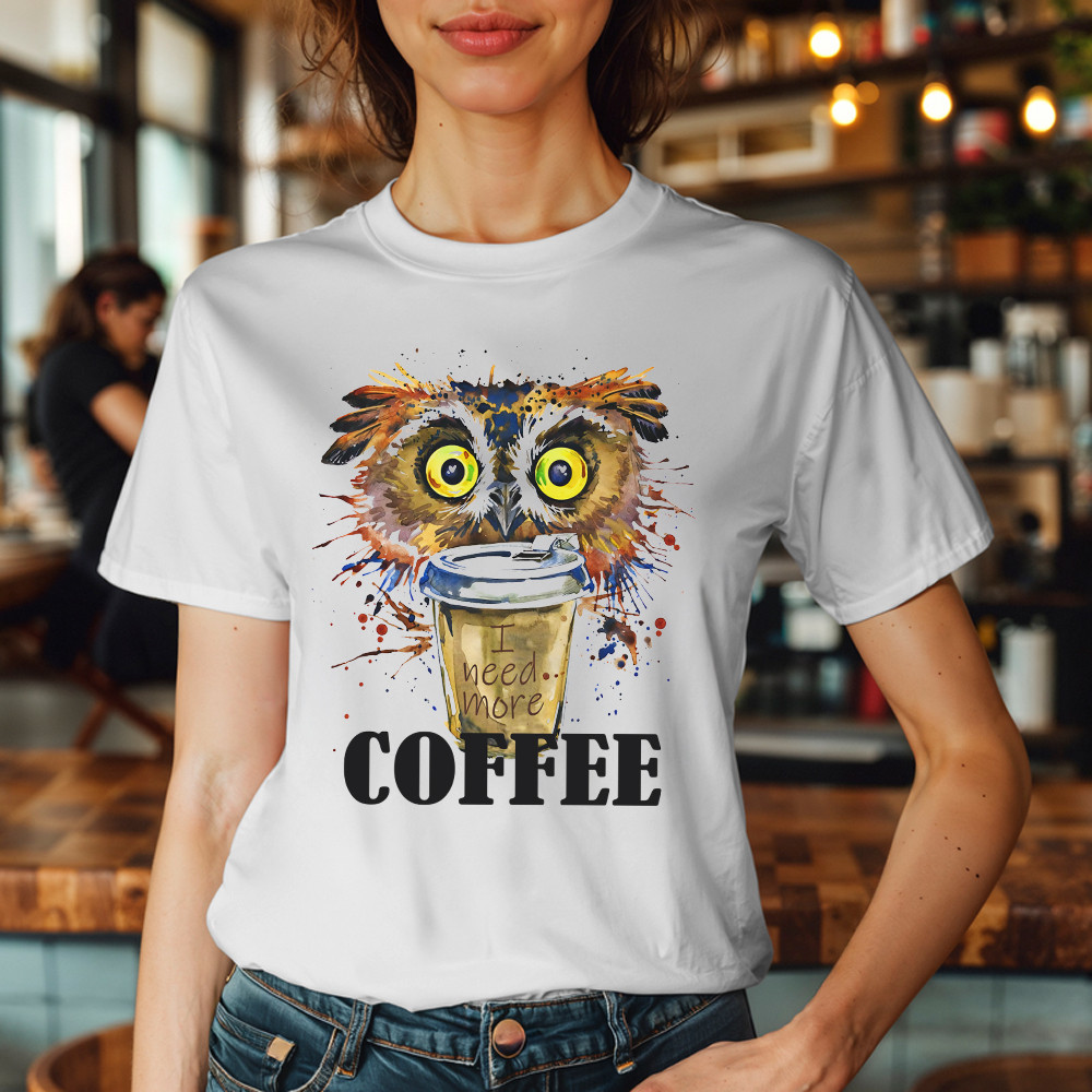 Owl I Need More Coffee T-Shirt Funny Coffee Lover Shirt Owl Themed Christmas Gifts